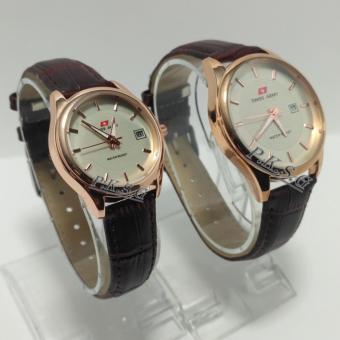 Swiss Army - Jam Tangan Couple - Original - Strap Kulit - SA-664  