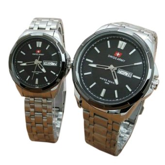Silver Source · Swiss Army SA5153FG Jam Tangan Couple Stainlesstell Strap Source Swiss .