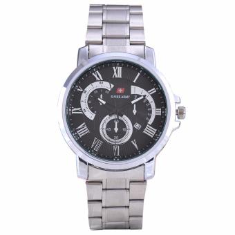 Swiss Army - Jam Tangan Wanita - Body Silver - Black Dial - Stainless Steel Band - SA-5385A-L-TGL-SB  