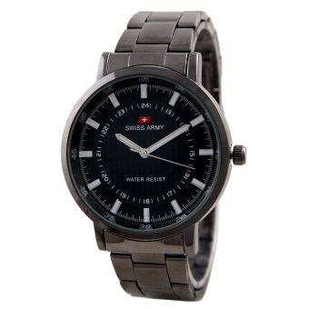 Swiss Army Mens Elegant - Hitam - Stainless - SA 5108 FB(one size)  