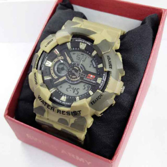 Swiss Army SA X-5930 - Jam Tangan Sport Pria Dual Time- Digital Analog - Corak Loreng  