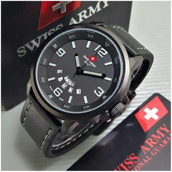 SWISS ARMY SA250288P4DW TALI KULIT ORY TERBARU JAM TANGAN PRIA CASUAL TANGGAL HARI AKTIF LIMITED EDITION  