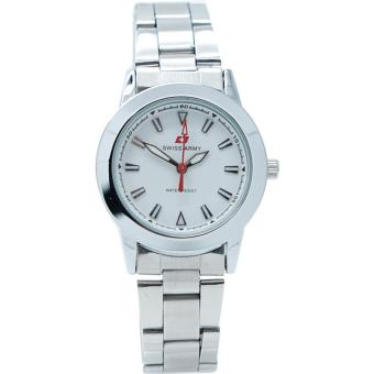 Swiss Army Women's - Jam Tangan Wanita - SA 6035 L Body + Bezel Silver - Stainless Steel  