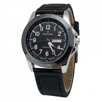 Swiss Army Women's - Jam Tangan Wanita Water Resistan- SA 3096 L Hitam - Stainless Steel  