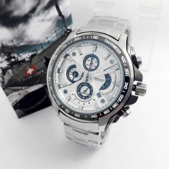 Swiss Navy Wrist Watch - SN 8003 RS - Jam Tangan Fashion Pria - Stainless Strap  