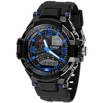 Synoke 67876 Jam Tangan Pria Digital Sport Anti Air - Waterproof LED Watch - Leather Strap Waterproof  