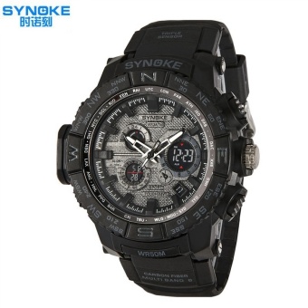 SYNOKE Top Brand LED Sport Watches Men Famous Digital Watch Male Luxury Electronic Wrist Watch Clock Hodinky Relogio Masculino 6509 (Black) - intl  