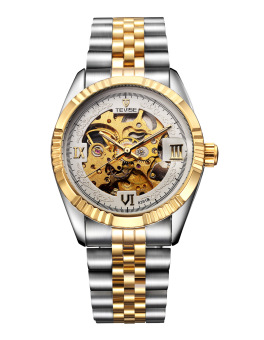 Tevise 8391B-JB-G Top Brand Mewah jam tangan Kulit Wrist Digital Santai Perhiasan Pria Bisnis otomatis Teknik Mode  