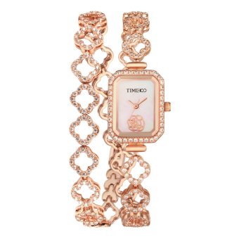 Time100 Fashion Diamond Shell case bracelet quartz lady's watch W50370L.02A - intl  
