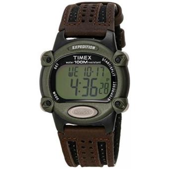 Timex Mens T48042 Expedition Full-Size Digital CAT Brown Mixed Material Strap Watch - intl  