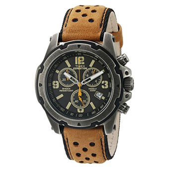 Timex Men's TW4B015009J Expedition Rugged Stainless Steel Watch with Brown Band - intl  