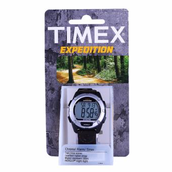 Timex T49948 Expedition Digital Black/Brown Mixed Material Strap Watch  