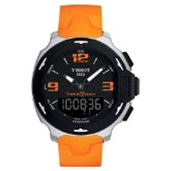 Tissot Black Dial Stainless Steel Orange Rubber Men's Watch T0814201705702 - Intl  