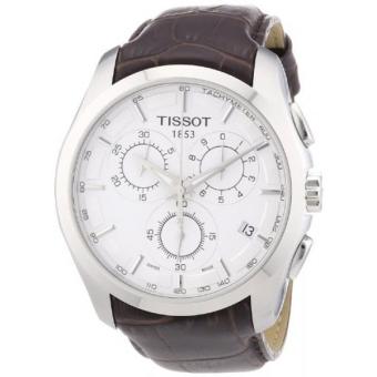 Tissot Mens T0356171603100 Couturier Silver Stainless Steel Chronograph Watch With Brown Leather Band - intl  