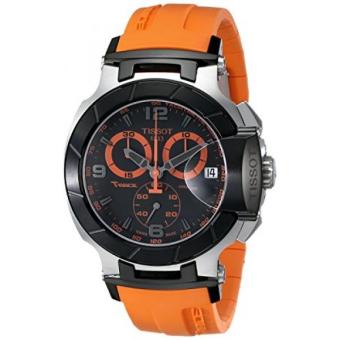 Tissot Mens T0484172705704 T-Race Two-Tone Stainless Steel Watch with Orange Rubber Band - intl  