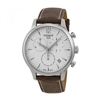 Tissot Mens T063.617.16.037.00 Stainless Steel Tradition Watch with Textured Leather Band - intl  