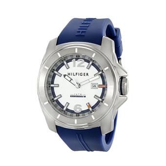 Tommy Hilfiger Watch Cool Sport Blue Stainless-Steel Case Rubber Strap Mens NWT + Warranty 1791113  