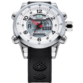 Top Brand WEIDE Sport Watch Brand Dual Time Zone Men Quartz Digital Multimeter Waterproof Outdoor Military Watches Men Wristwatch 3315 - intl  