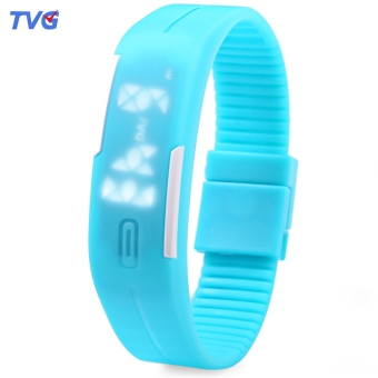 TVG KM - 520A Unisex Digital Watch LED Display Calendar Magnetic Sport Wristwatch (Blue)  