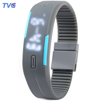 TVG KM - 520A Unisex Digital Watch LED Display Calendar Magnetic Sport Wristwatch (Grey)  