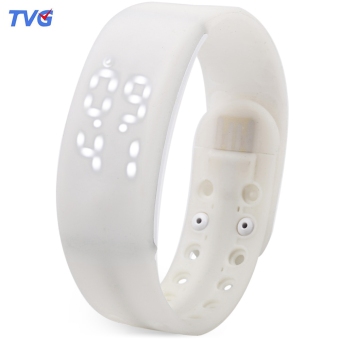 TVG KM i - YOUTH Multifunctional Unisex LED Digital Watch Temperature Detecting Calendar Magnetic Sport Wristwatch (White)  