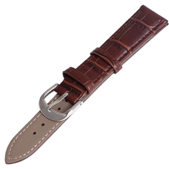 Twinklenorth 14mm Brown Genuine Leather Watch Strap Band  