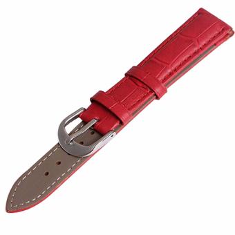 Twinklenorth 20mm Red Genuine Leather Watch Strap Band - intl  