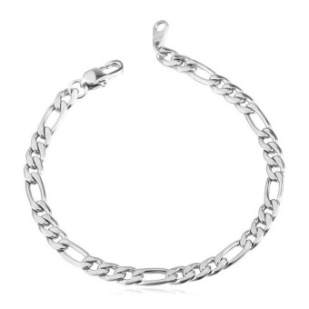 U7 Gelang Rantai Pria Stainless Steel Putih Lazada u7 gelang rantai pria stainless steel putih lazada