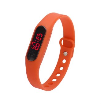 Unisex Sports Casual Date Sports Bracelet Digital Watch (Orange) - intl  
