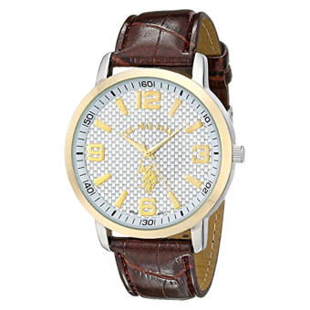 U.S. Polo Assn. Classic Men's USC50079 Two-Tone Watch with Textured Band - intl  