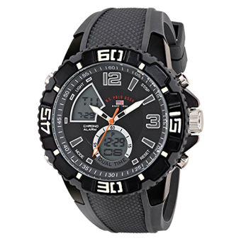 U.S. Polo Assn. Sport Men's US9480 Sport Watch with Grey Silicone Band - intl  