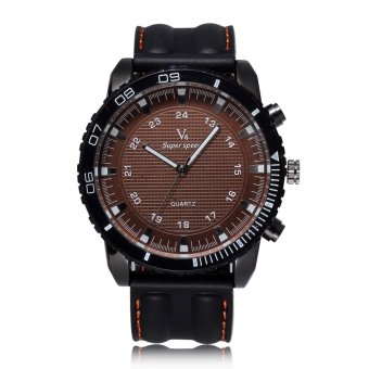 V6 Men's Sports Fashion Watches Silicone Strap Coffee 227503 - intl  