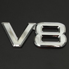 V8 3D Logo Chrome Car Motor Truck Badge Emblem Decal Sticker Auto Adhesive - Intl
