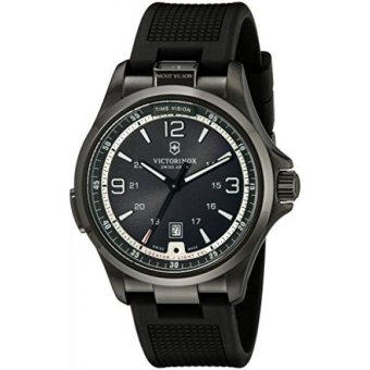 Victorinox Mens 241596 Night Vision Stainless Steel Watch with Black Rubber Band - intl  
