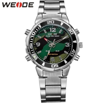 WEIDE Army Sports Watches Men's Full Steel Luxury Brand Quartz Military Sport Watch Analog Digital Display Wristwatches 843 - intl  
