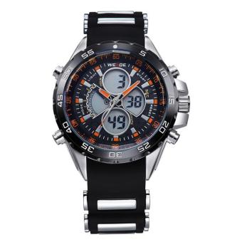 WEIDE Outdoor Climbing Sports Men 's Stainless Steel Watch Swiss Waterproof Watches Men's Multi - Functional Military Watch WH1103 - Orange  