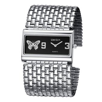 WEIQIN Silver Square Dial Bangle Fashion Analog Quartz Ladies Dress Bracelet Wrist Watch 6592 intl  