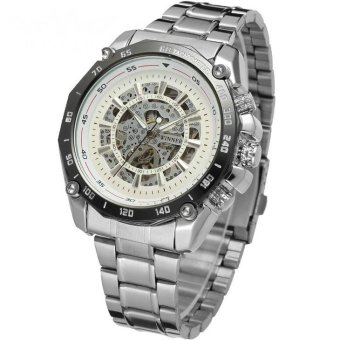 Winner Band new Watch Fashion Stainless Steel Skeleton Mechanical Wristwatch For Men - intl  