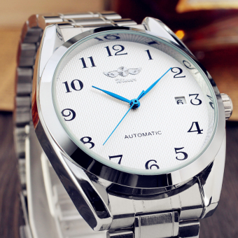 WINNER Men Luxury Brand Stainless Steel Business Date Automatic Mechanical Wristwatches - intl  