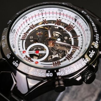 Winner Men's Watch Skeleton Automatic Stainless Seel Bracelet Analog Display Brand Business Wrist Watch - intl  