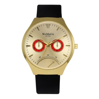 WoMaGe A1153 Men's Fashion Exquisite Gold Shell Quartz Watch Gold - intl  