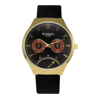 WoMaGe Men's Fashion Exquisite Golden Shell Quartz Watch A1153-Black - intl  