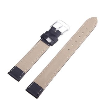 Women Men High Quality Unisex Leather Black Brown Watch Strap Band 24mm  