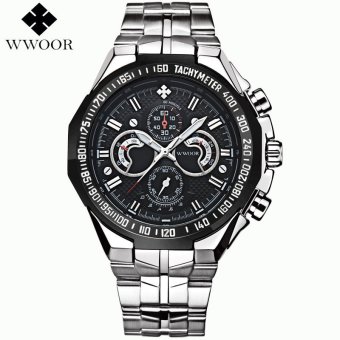 WWOOR Luxury Brand Men's Casual Quartz Watch Men Waterproof Military Sports Watches Male Stainless Steel Wrist Watch relogio masculino - intl  