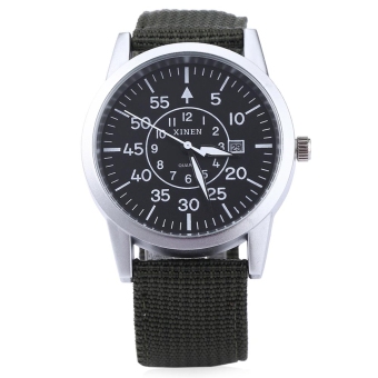 XINEW 2248G Male Sports Quartz Watch Calendar Luminous Pointer Wristwatch (Green)  