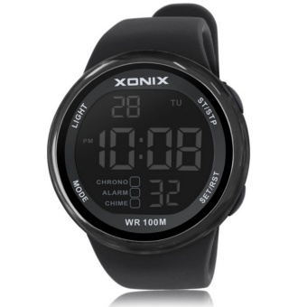 xonix watche men sport luxury relogio masculino led digital underwater swimming reloj hombre hardlex mirror submersible wrist watch(black background) - intl  