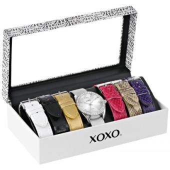 XOXO Womens XO9062 Silver-Tone Watch with Interchangeable Bands - intl  