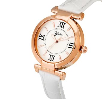 YADAN Women's Watches Quartz Casual Luminous Leather Strap White Color - intl  