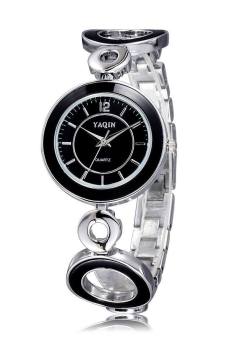Yaqin fashion luxury black color Bracelet Dress Women Quartz Christmas gift watch  