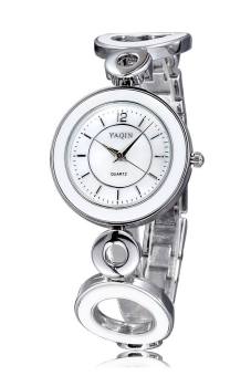 Yaqin fashion luxury white color Bracelet Dress Women Quartz Christmas gift watch  